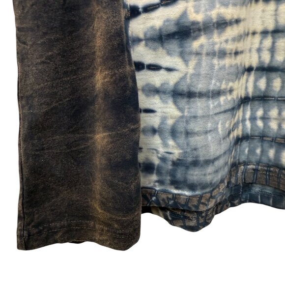 KUHL Tie Dye Tee M/L Short Sleeve Blue Womens Top Cropped Boho Outdoors - Picture 7 of 8